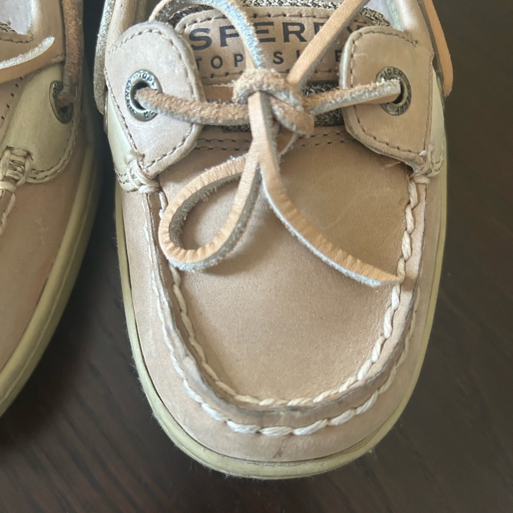 Sperry Beige Leather Boat Shoes